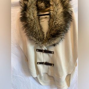 Michael Kors Faux Fur Sweater Vest